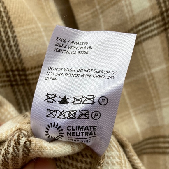 Reformation Janis Beige Check / Plaid Mini Skirt - Picture 7 of 7